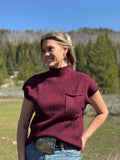 Maroon Mock Neck