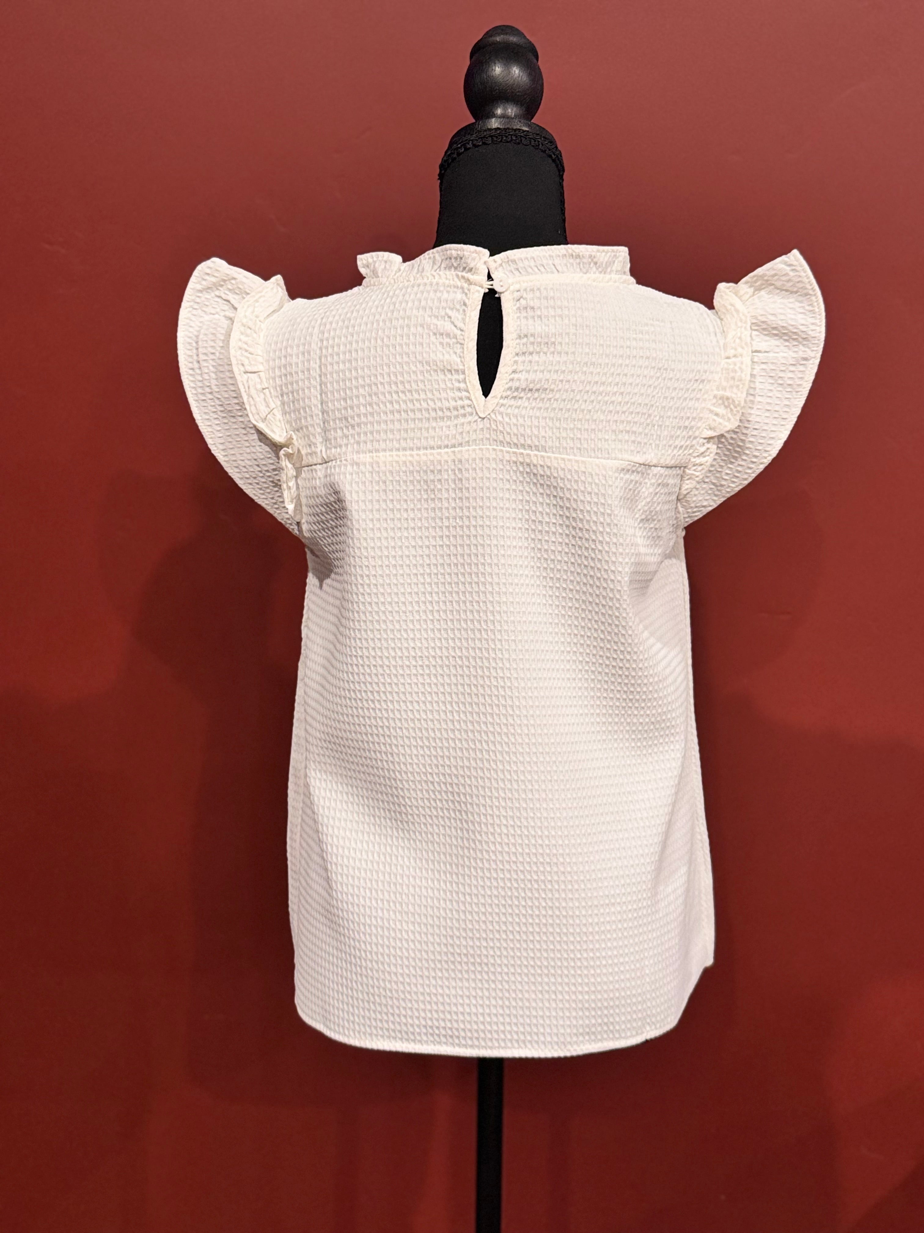 White Ruffle Trim