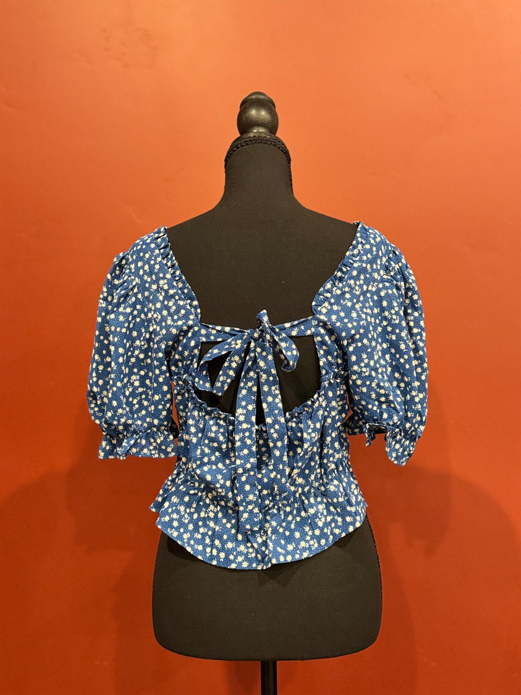 Blue Puff Sleeve