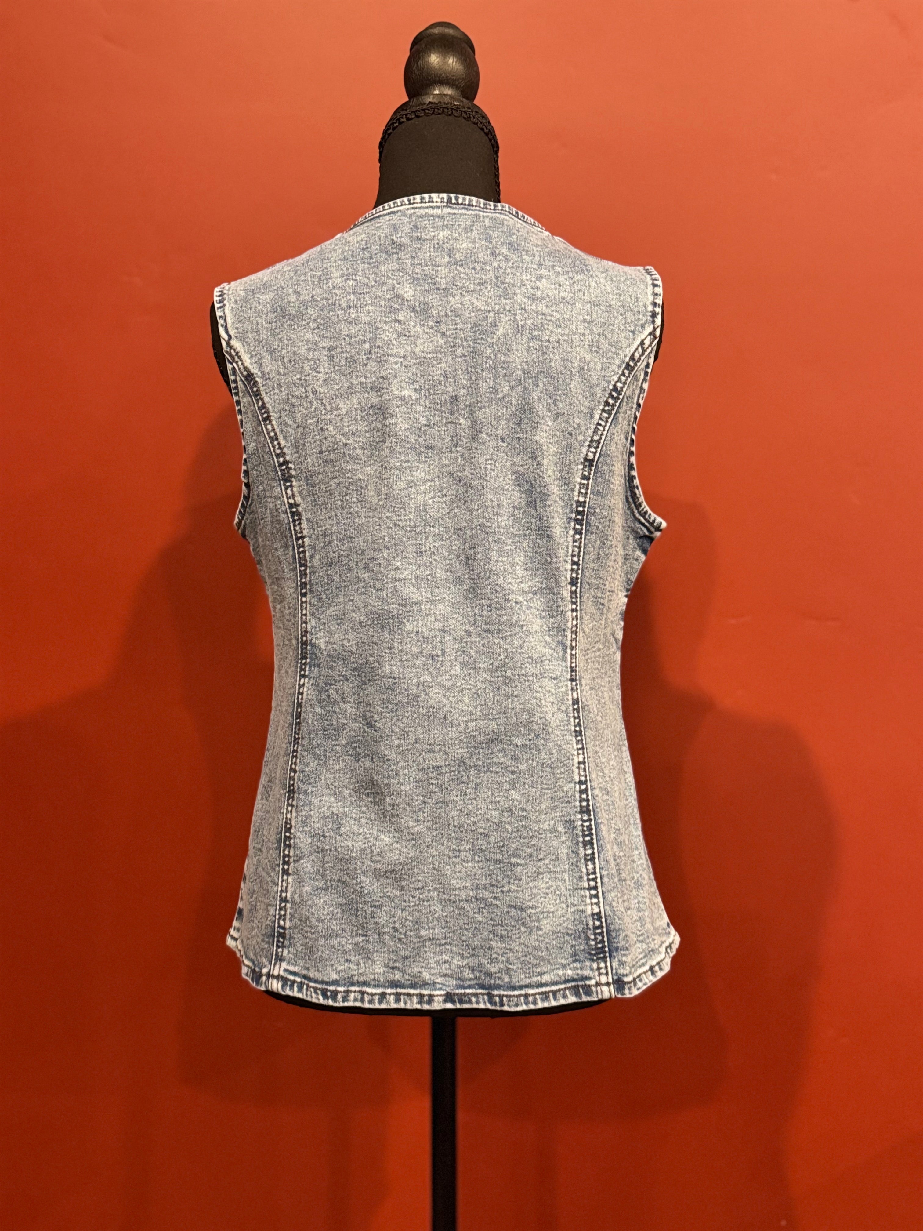 Button Denim Vest